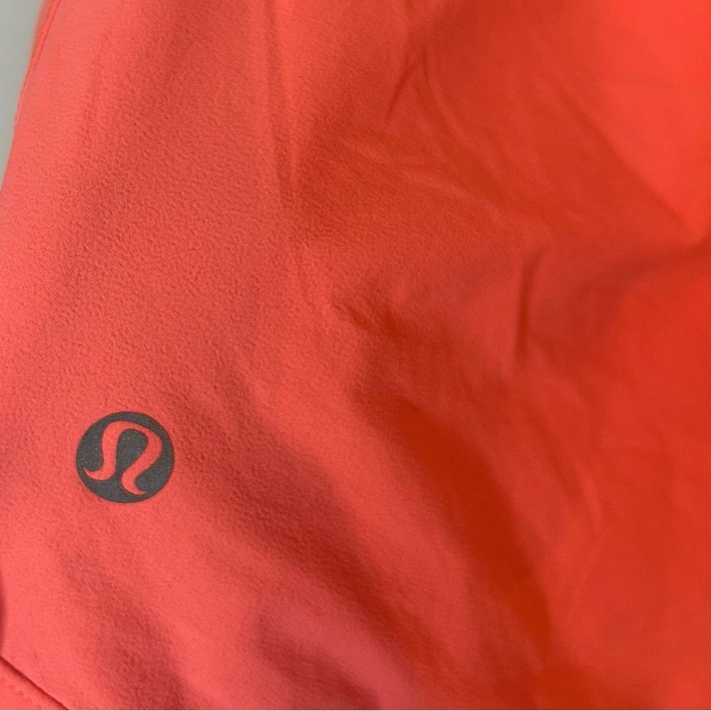 Lululemon Run: Pace Short- Pop Orange/Wagon Stripe Pop Orange/ Size 6 (FLAWED) - Picture 6 of 11